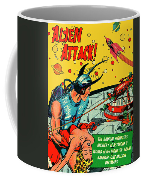 Alien Coffee Mug featuring the digital art Alien Attack by Long Shot