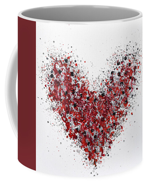 Heart Coffee Mug featuring the painting Alizarin Crimson Heart by Amanda Dagg