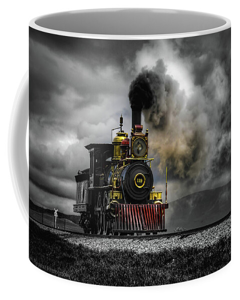 Train Coffee Mug featuring the photograph All Aboard by Pam Rendall