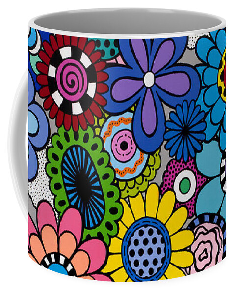 Flowers Coffee Mug featuring the painting All About the Blooms by Beth Ann Scott
