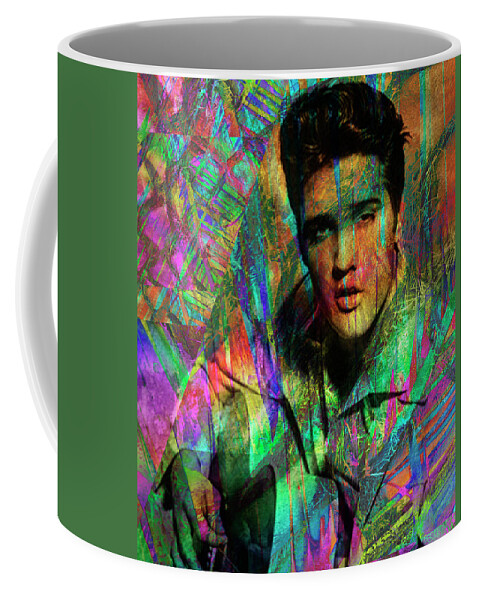 Elvis Coffee Mug featuring the digital art All Shook Up by Rob Hemphill