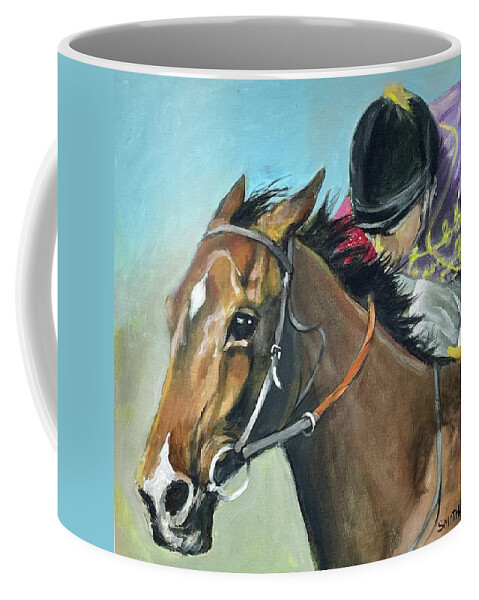 Racehorses Queen’s Horses Coffee Mug featuring the painting All the Queens horses by Tom Smith