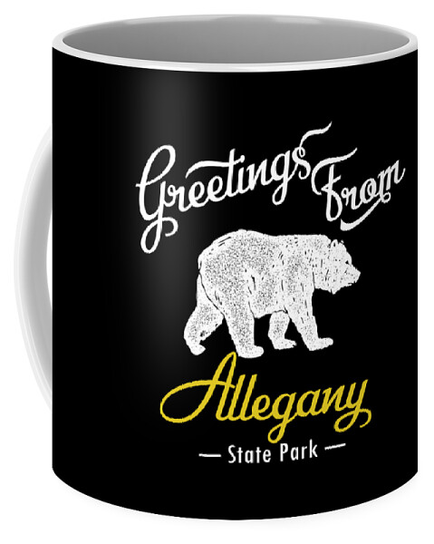 Allegany Coffee Mug featuring the digital art Allegany State Park Bear by Flo Karp