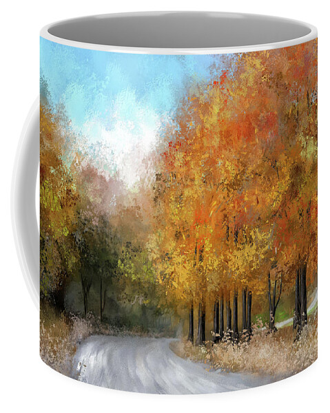 Autumn Coffee Mug featuring the digital art Almost There by Lois Bryan