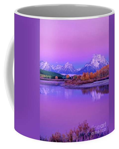 Dave Welling Coffee Mug featuring the photograph Alpenglow Oxbow Bend Grand Tetons National Park Wyoming by Dave Welling
