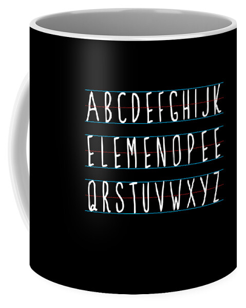 Funny Coffee Mug featuring the digital art Alphabet Elemeno by Flippin Sweet Gear