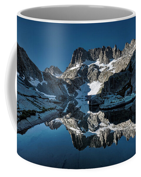 Landscape Coffee Mug featuring the photograph Alpine Blue Reflection by Romeo Victor