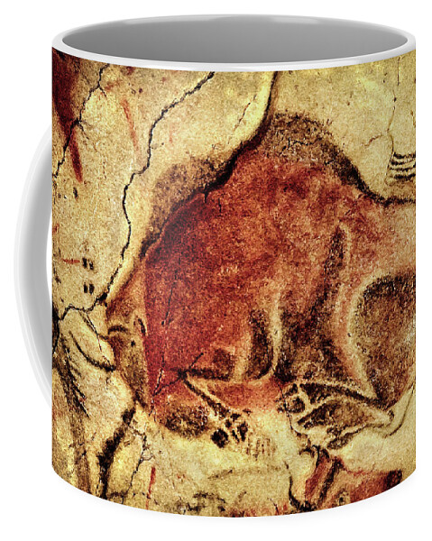 Altamira Coffee Mug featuring the digital art Altamira Bison at rest by Weston Westmoreland