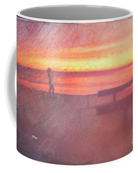 Sunsets Coffee Mug featuring the mixed media Altered Reality 48 - Alone Not Yet So by DB Hayes