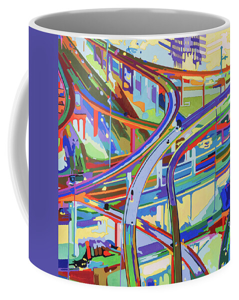 Roads Coffee Mug featuring the painting Always and everywhere IV - by Uwe Fehrmann