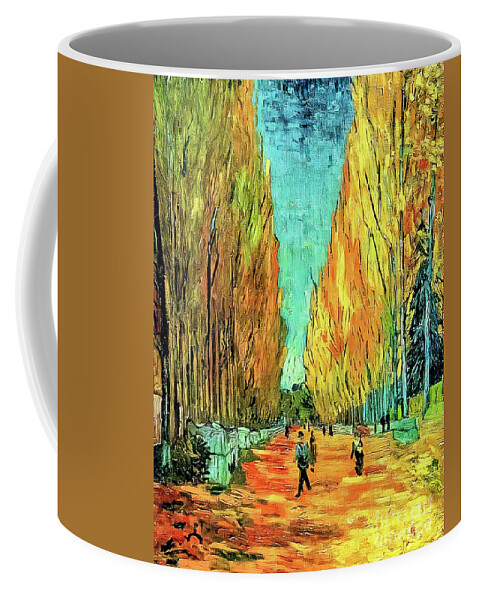 Alychamps Coffee Mug featuring the painting Alychamps by Vincent Van Gogh 1888 by Vincent Van Gogh