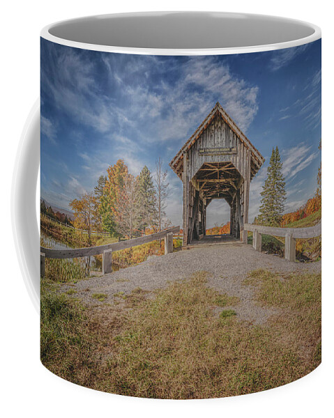 A.m. Foster Covered Bridge Coffee Mug featuring the photograph A.M. Foster Covered Bridge by Penny Polakoff