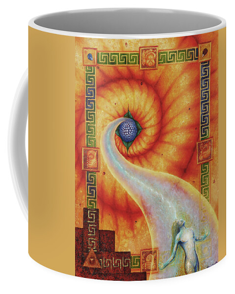 Native American Coffee Mug featuring the painting Amaizeing Grace by Kevin Chasing Wolf Hutchins