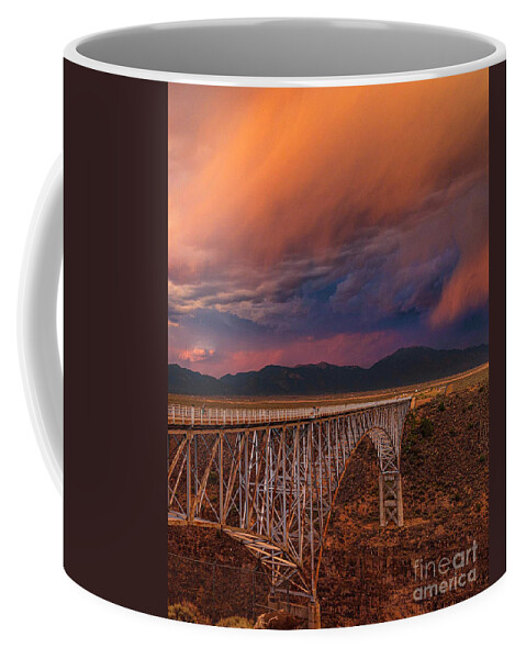 Taos Coffee Mug featuring the photograph Amazing Sunset over the Gorge Bridge 3 by Elijah Rael