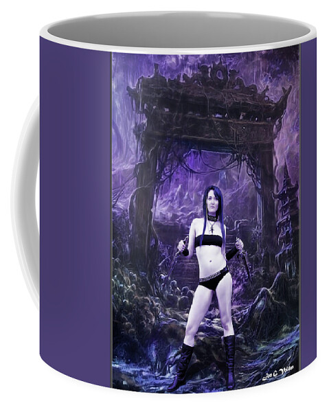 Fantasy Coffee Mug featuring the photograph Amazon In The Mystic Ruins by Jon Volden