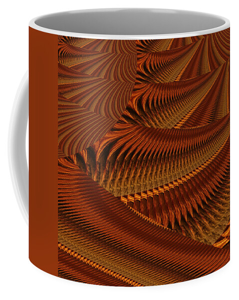 Fractal Coffee Mug featuring the digital art Amber Melody by Stephane Poirier