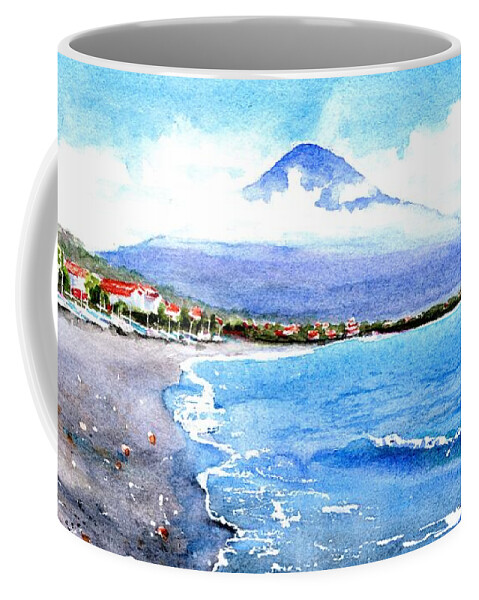 Amed Bali Coffee Mug featuring the painting Amed Bali by Carlin Blahnik CarlinArtWatercolor