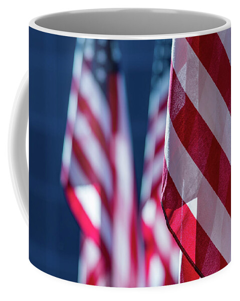 Flag Coffee Mug featuring the photograph American Flags 2 by Amelia Pearn