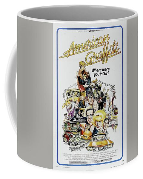 Synopsis Coffee Mug featuring the mixed media ''American Graffiti'', 1973 - art by Jack Davis by Movie World Posters