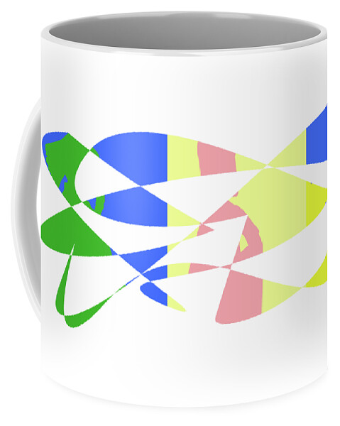 Abstract In The Living Room Coffee Mug featuring the digital art American Intellectual 2 by David Bridburg