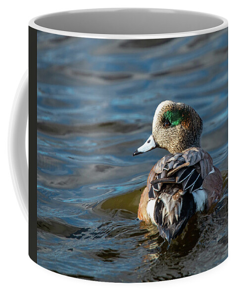 Bird Coffee Mug featuring the photograph American Widgeon Drake by Kristia Adams