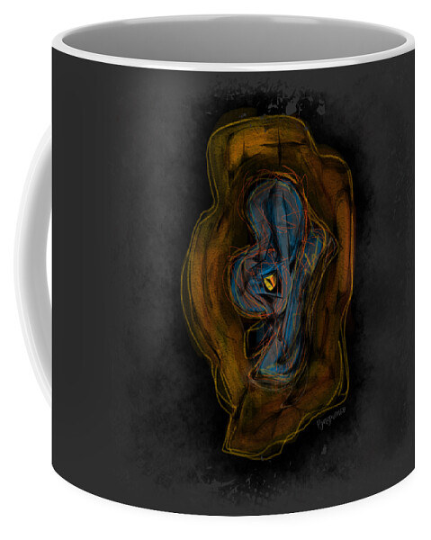 Amoeba Coffee Mug featuring the digital art Amoeba #43 by Ljev Rjadcenko