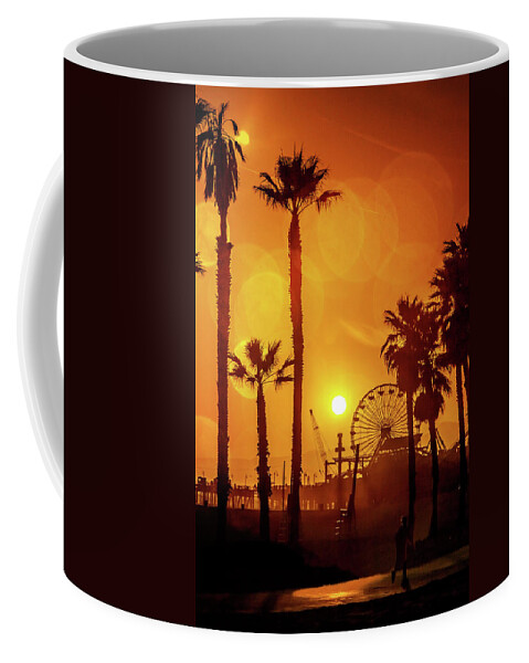 Santa Monica Sunset Coffee Mug featuring the photograph An Afternoon In Santa Monica by Az Jackson