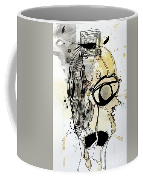 Abstract Art Coffee Mug featuring the drawing Untitled #3 by Jeremiah Ray
