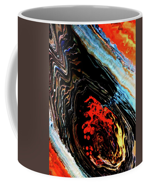 Snake Coffee Mug featuring the painting Anaconda Fire by Anna Adams