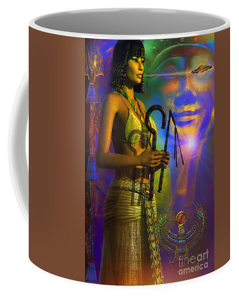 Cleopatra Coffee Mug featuring the digital art ANALOGY x by Shadowlea Is