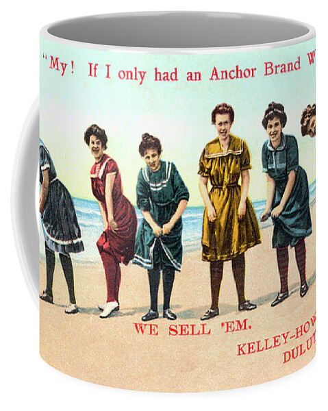 Duluth Coffee Mug featuring the photograph Anchor Wringer Beach Ad by Zenith City Press