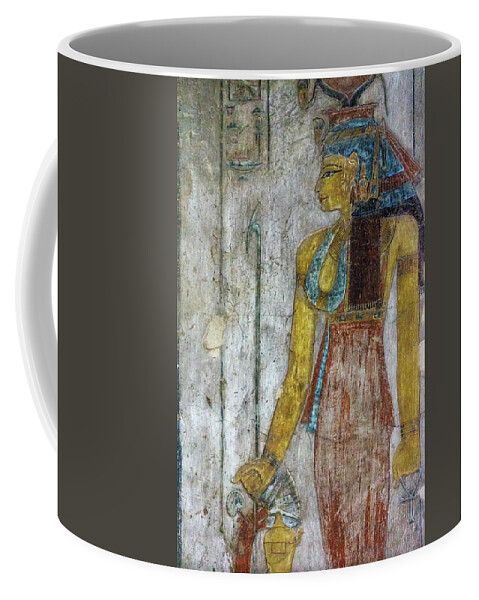 Painting Coffee Mug featuring the painting Ancient egypt image of Queen Cleopatra by Mikhail Kokhanchikov