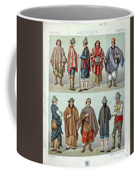 Ancient Coffee Mug featuring the photograph Ancient Indigenous American clothing p1 by Historic illustrations