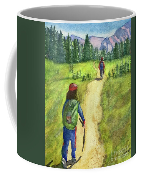 Colorado Coffee Mug featuring the painting Colorado Social Distancing by Sue Carmony