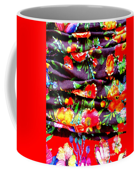 Shawl Coffee Mug featuring the photograph And So to Sew - Colors of India by VIVA Anderson