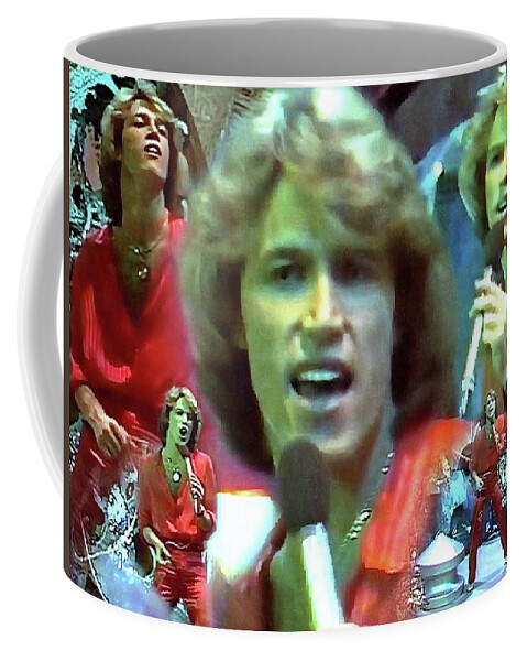 Andy Gibb Coffee Mug featuring the painting Andy Gibb by Mark Baranowski