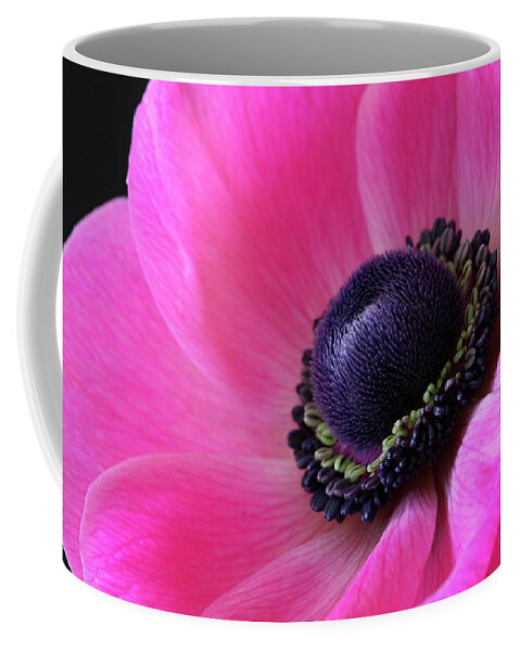 Macro Coffee Mug featuring the photograph Anemone Pink by Julie Powell