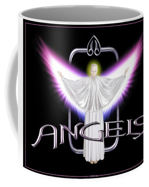 Angels Coffee Mug featuring the digital art Angels by Scott Ross