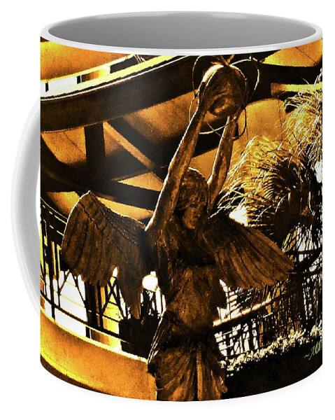Golden Coffee Mug featuring the photograph Angel with the Golden Disposition by Aberjhani