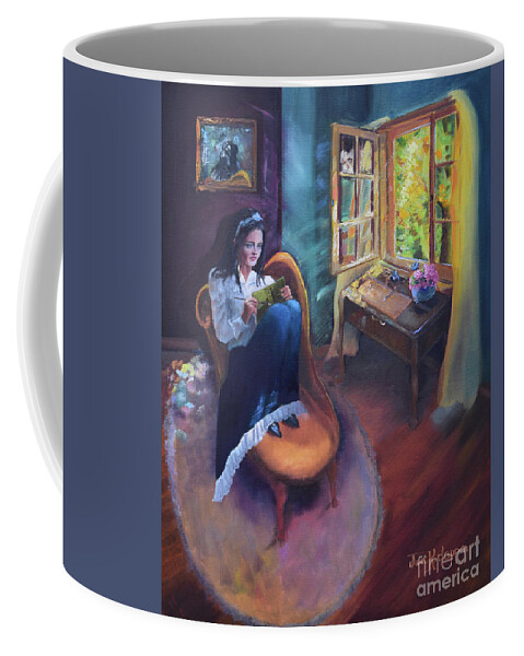 Angelique Coffee Mug featuring the painting Angelique Comes to Life by Jan Dappen