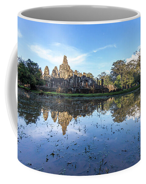 Reflection Coffee Mug featuring the photograph Angkor Wat temple by Stelios Kleanthous