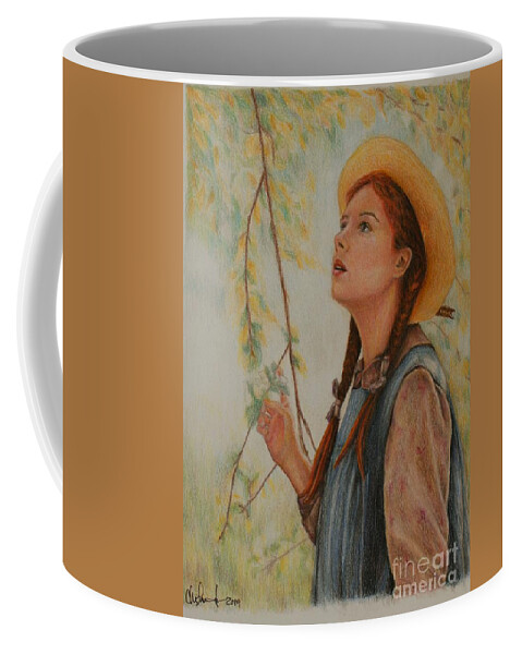 Anne Shirley Coffee Mug featuring the drawing Anne of Green Gables by Christine Jepsen