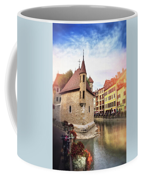 Annecy Coffee Mug featuring the photograph Annecy France Palais de L'Ile by Carol Japp
