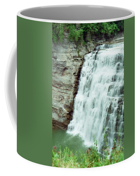 Castile Coffee Mug featuring the photograph Another View of Middle Falls NY by Lorraine Palumbo