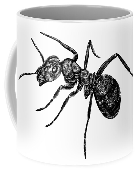 Ant Coffee Mug featuring the drawing Ant by Loren Dowding