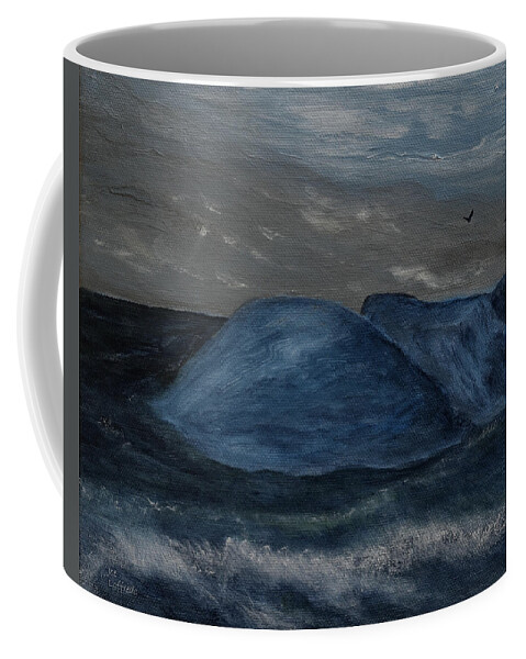 Antartic Coffee Mug featuring the painting Antartic Ice by Joe Loffredo