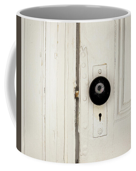 Door Coffee Mug featuring the photograph Antique Door Knob 2 by Amelia Pearn