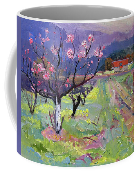 Apple Tree Coffee Mug featuring the painting Apple and Vines by John McCormick