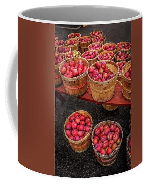 Farmers Market Coffee Mug featuring the photograph Apple Baskets by Craig J Satterlee