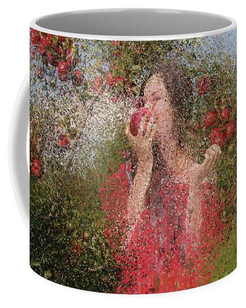Harvest Coffee Mug featuring the painting Apple Garden. Harvest Time. by Alex Mir